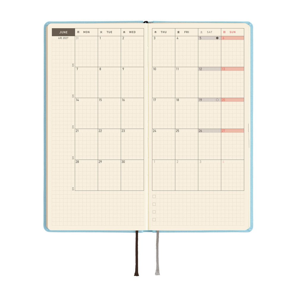 Hobonichi - Weeks MEGA Colors: Sea Glass - 2027 - 3 - Hobonichi Techo - Tidformera
