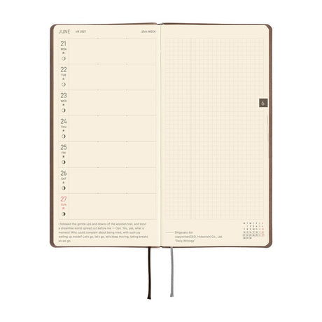 Hobonichi - Weeks Smooth: Café au Lait - 2027 - 4 - Hobonichi Techo - Tidformera