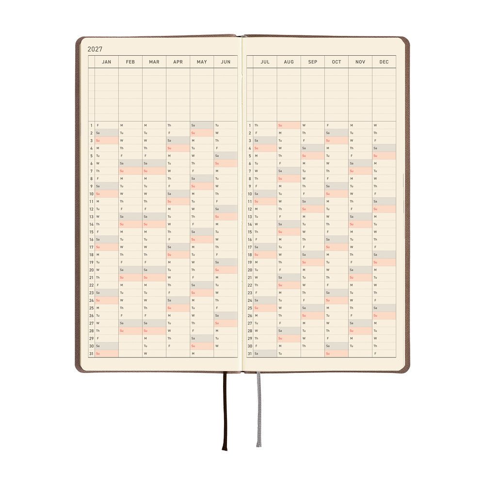Hobonichi - Weeks Smooth: Café au Lait - 2027 - 5 - Hobonichi Techo - Tidformera
