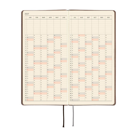 Hobonichi - Weeks Smooth: Café au Lait - 2027 - 5 - Hobonichi Techo - Tidformera