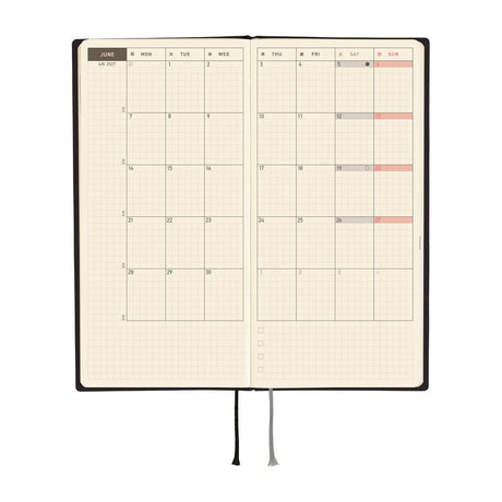 Hobonichi - Weeks White Line: Black - 2027 - 3 - Hobonichi Techo - Tidformera