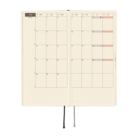 Hobonichi - Weeks White Line: Ivory - 2027 - 4 - Hobonichi Techo - Tidformera