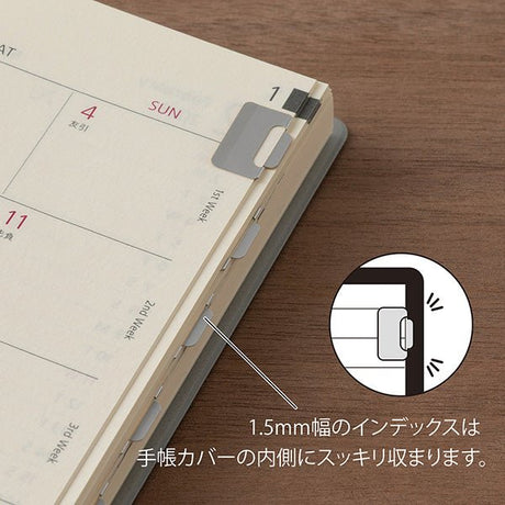 Index clips Chiratto Small - Silver - 4 - Midori - Tidformera