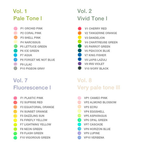 Irojiten Färgpennor 10 - pack Vol. 2 Vivid tone 1 - 2 - Tombow - Tidformera