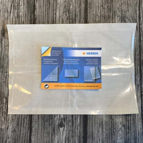 Istoppsfickor Visitkort - Självhäftande plastficka 4 st - 1 - Herma - Tidformera