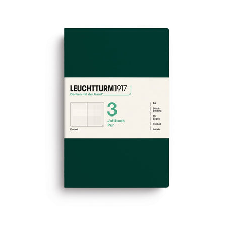 Jottbook Skrivhäften - Dotted 3-pack A5 - Forest Green - 1 - Leuchtturm1917 - Tidformera