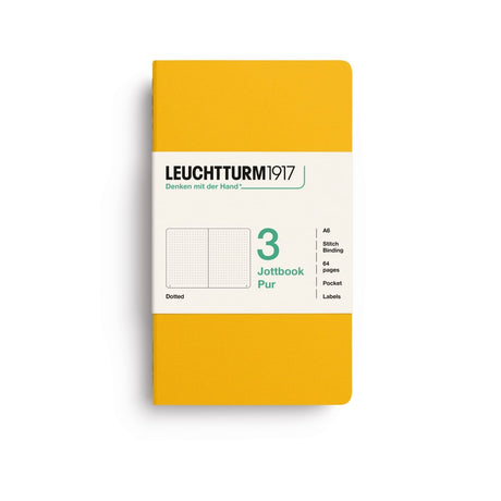 Jottbook Skrivhäften - Dotted 3-pack A6 - Sunflower - 1 - Leuchtturm1917 - Tidformera