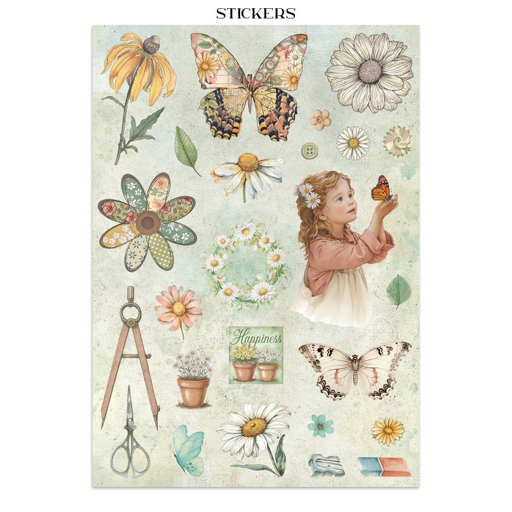 Junk Journal - Daisy Art - 8 - Stamperia - Tidformera