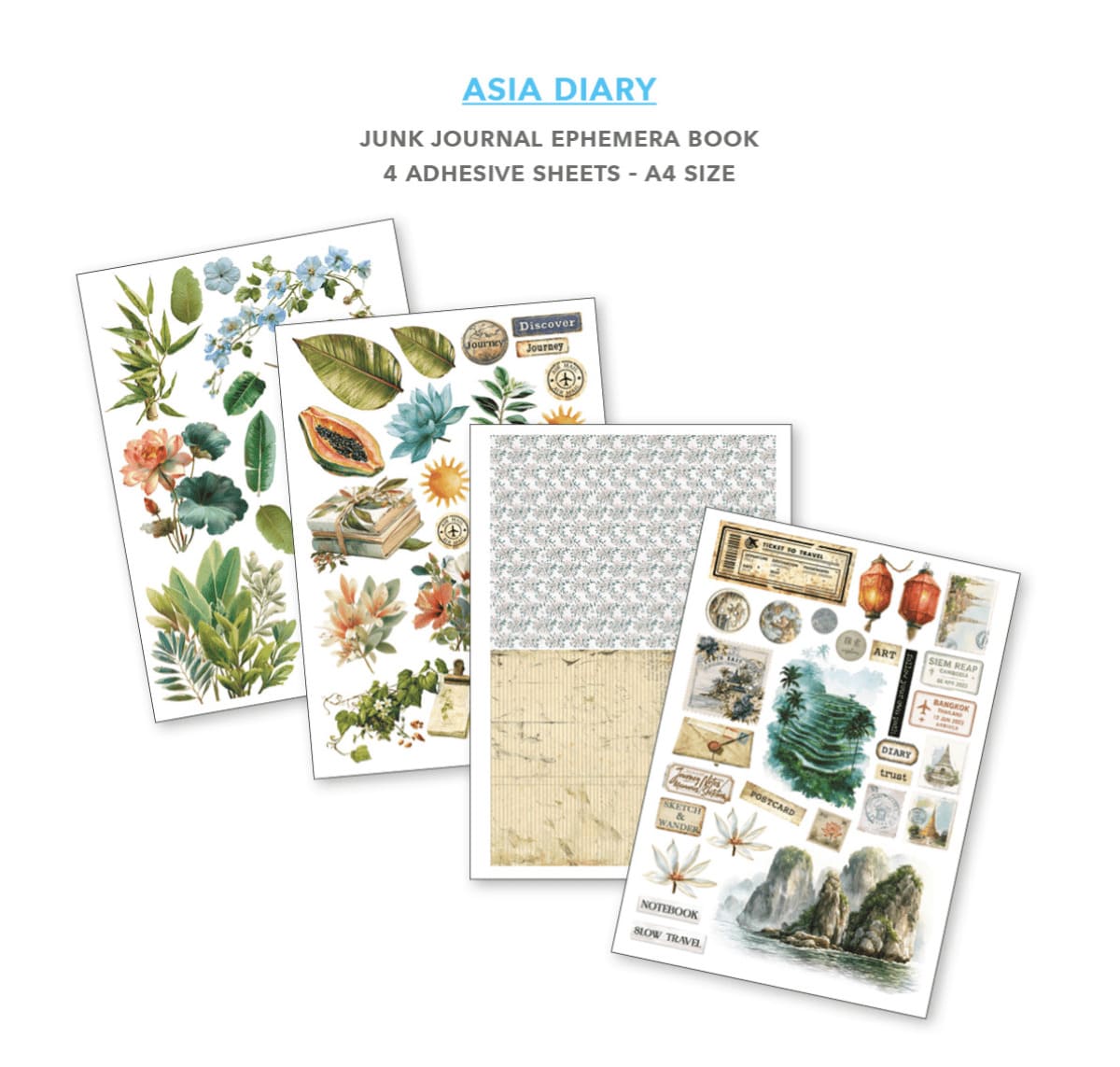Junk Journal & Ephemera book - Asia Diary - 3 - Ciao Bella - Tidformera