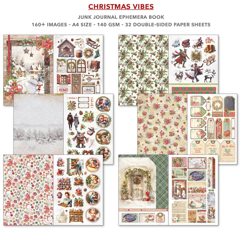 Junk Journal & Ephemera book - Christmas Vibes - 3 - Ciao Bella - Tidformera