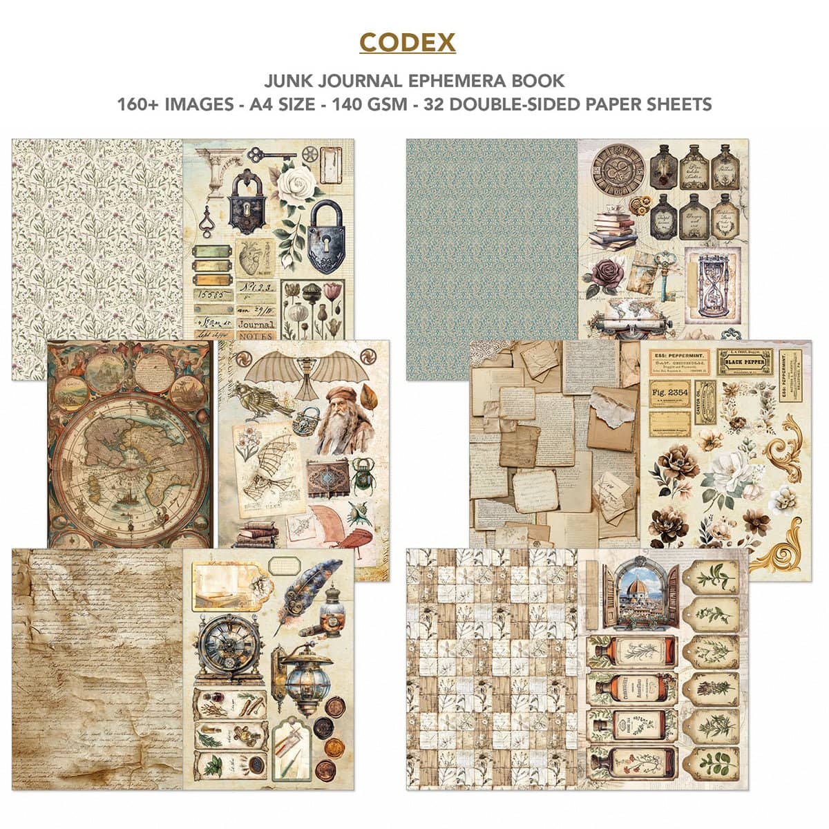 Junk Journal & Ephemera book - Codex - 3 - Ciao Bella - Tidformera