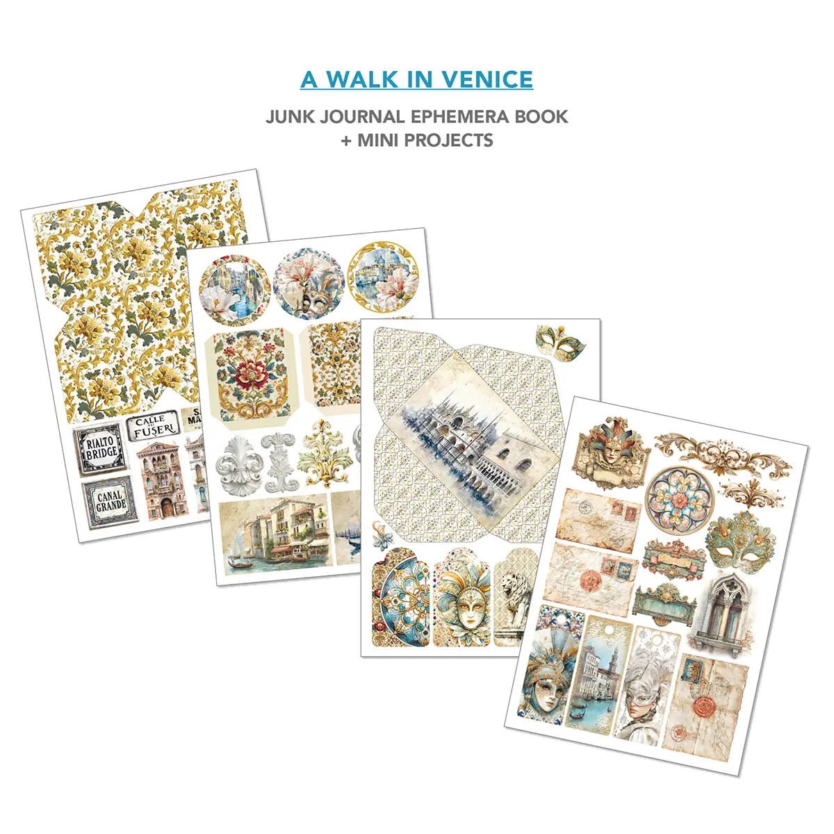 Junk Journal & Ephemera book - Venice Dream - 6 - Ciao Bella - Tidformera