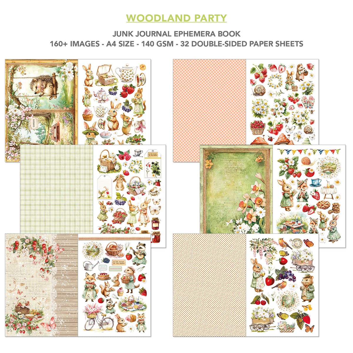 Junk Journal & Ephemera book - Woodland Party - 3 - Ciao Bella - Tidformera