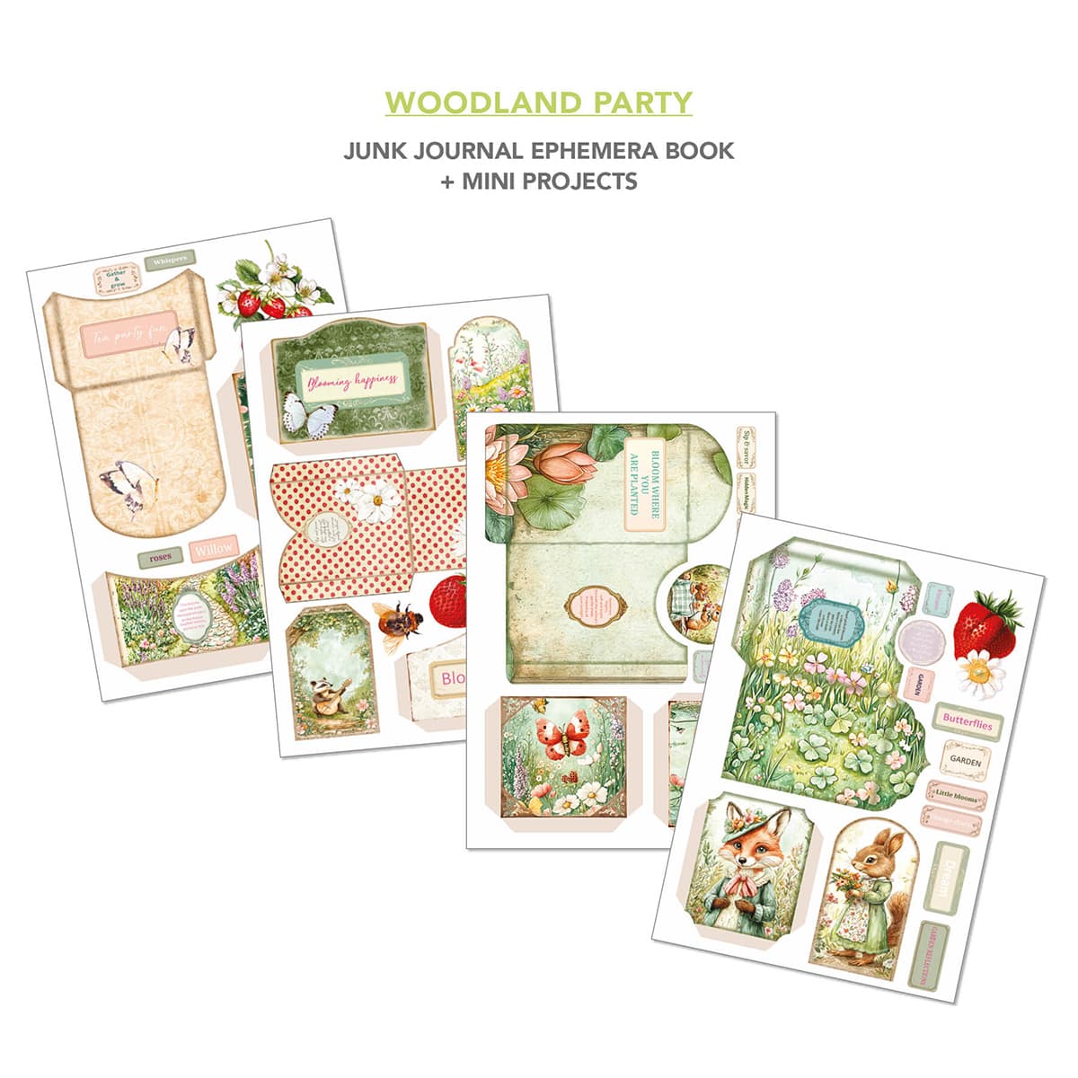 Junk Journal & Ephemera book - Woodland Party - 4 - Ciao Bella - Tidformera