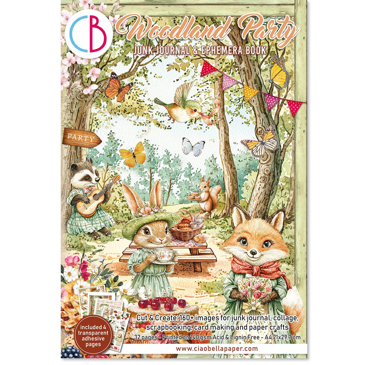 Junk Journal & Ephemera book - Woodland Party - 1 - Ciao Bella - Tidformera