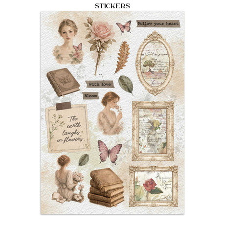Junk Journal - Flowers and Poems - 4 - Stamperia - Tidformera