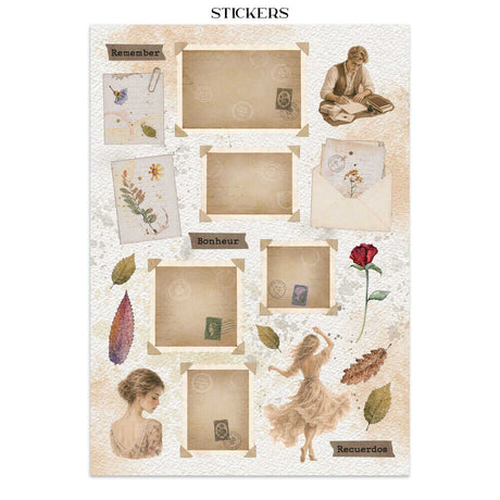 Junk Journal - Flowers and Poems - 5 - Stamperia - Tidformera