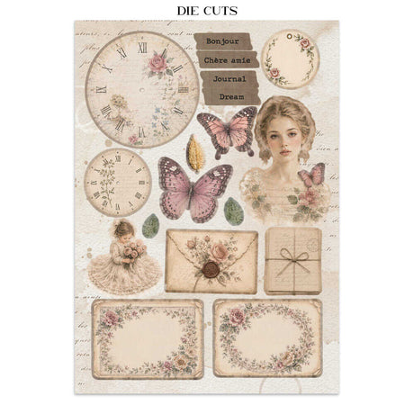 Junk Journal - Flowers and Poems - 7 - Stamperia - Tidformera