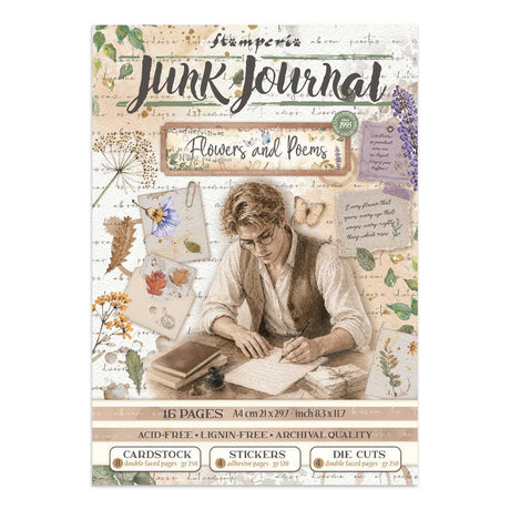 Junk Journal - Flowers and Poems - 1 - Stamperia - Tidformera