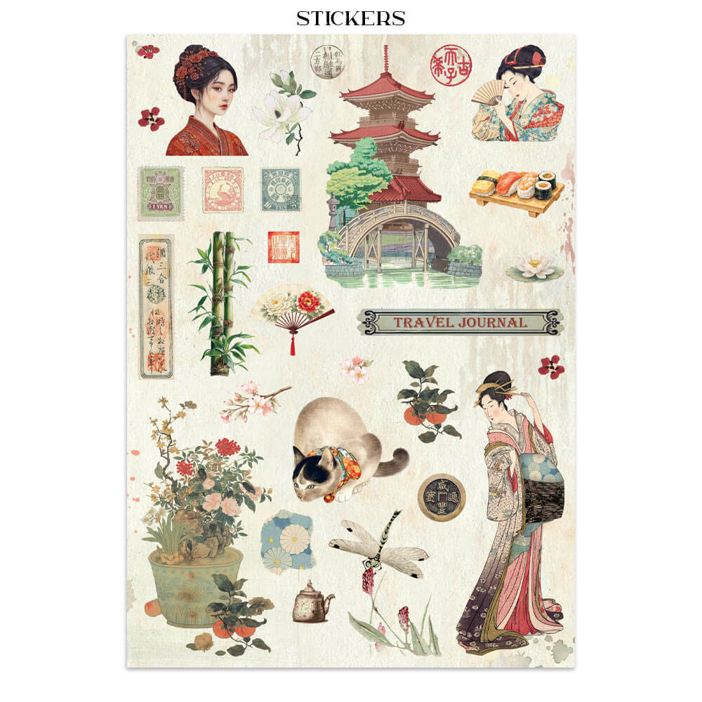 Junk Journal - Oriental Garden - 5 - Stamperia - Tidformera