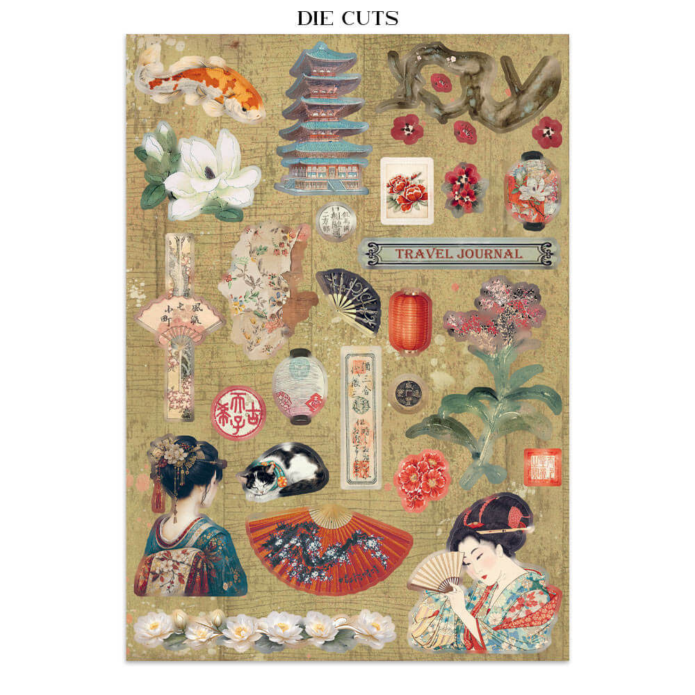 Junk Journal - Oriental Garden - 6 - Stamperia - Tidformera