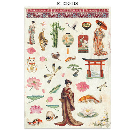 Junk Journal - Oriental Garden - 11 - Stamperia - Tidformera