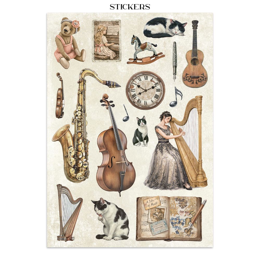 Junk Journal - Symphony - 24 - Stamperia - Tidformera