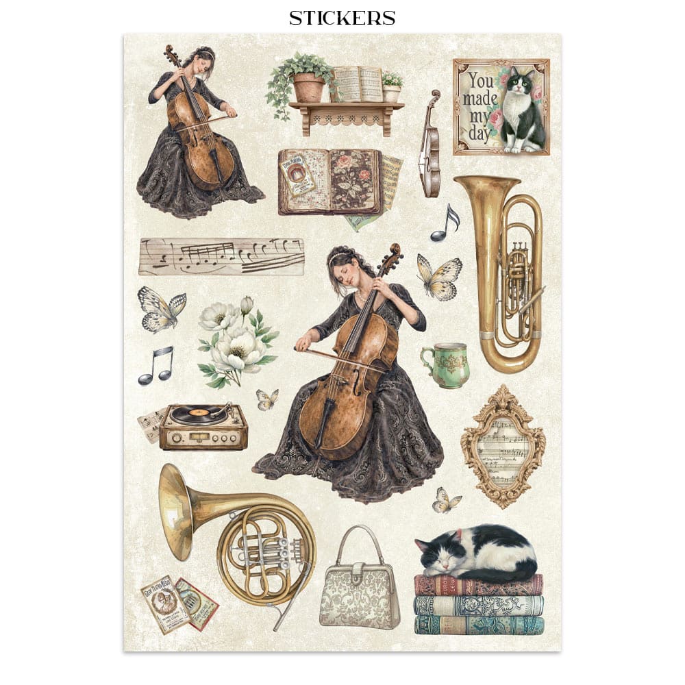 Junk Journal - Symphony - 23 - Stamperia - Tidformera