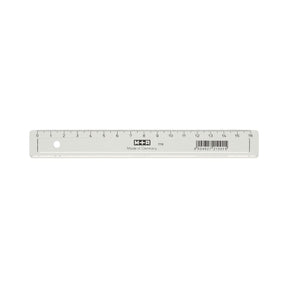 Linjal Plast 16 cm från M+R. Liten plastlinjal med gradering från 1 cm till 16 cm.  - Tidformera