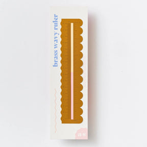 Linjal stencil Brass Wavy - 1 - Another Studio UK - Tidformera