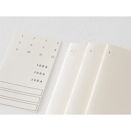 MD Notebook Light - Skrivhäfte - 3 - pack A4 - Blank - 6 - Midori - Tidformera