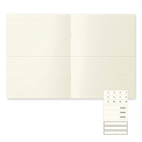MD Notebook Light - Skrivhäfte - 3 - pack A4 - Linjerad - 3 - Midori - Tidformera