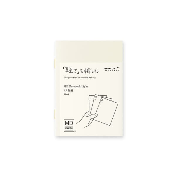 MD Notebook Light - Skrivhäfte - 3 - pack A7 - Olinjerad - 1 - Midori - Tidformera