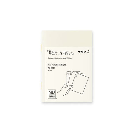 MD Notebook Light - Skrivhäfte - 3 - pack A7 - Olinjerad - 1 - Midori - Tidformera