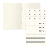 MD Notebook Light - Skrivhäfte - 3 - pack A7 - Olinjerad - 3 - Midori - Tidformera
