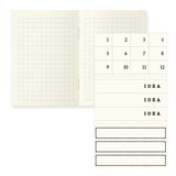 MD Notebook Light - Skrivhäfte - 3 - pack A7 - Rutad - 3 - Midori - Tidformera