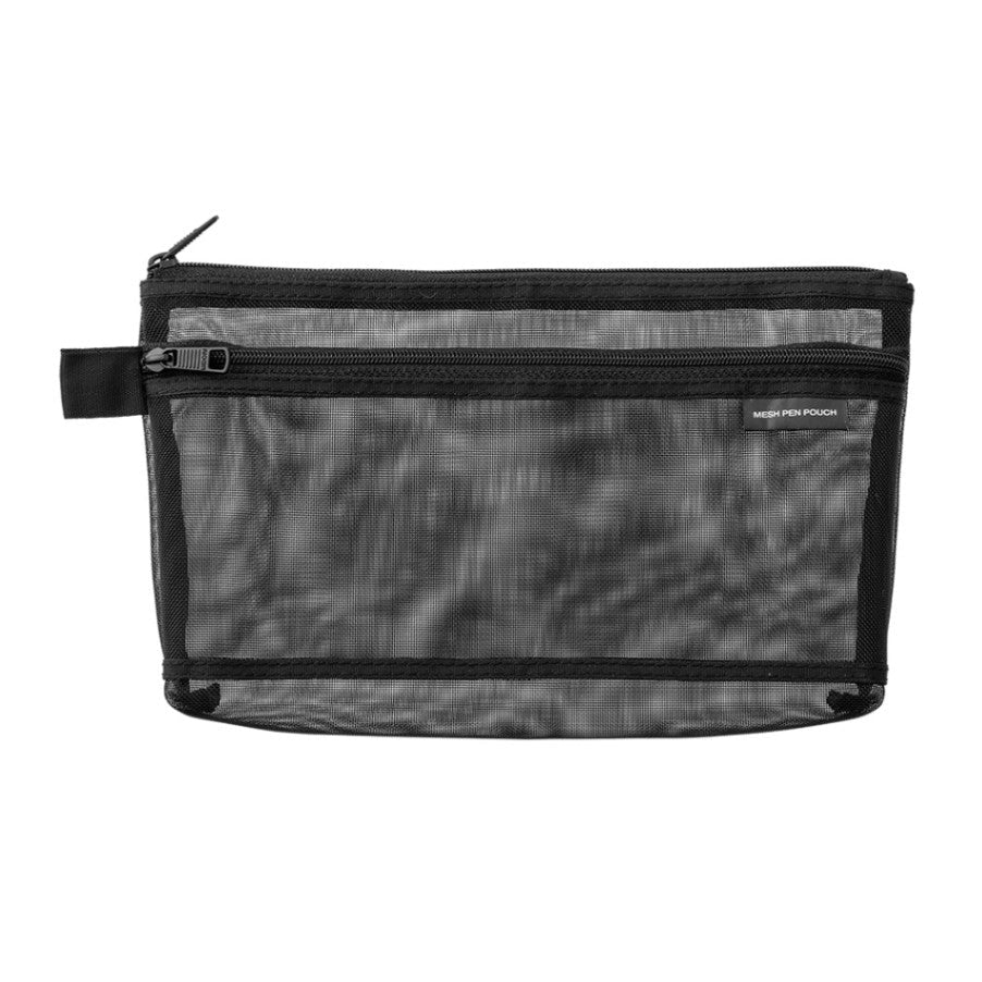 Mesh Pen Pouch - Black - 1 - Midori - Tidformera