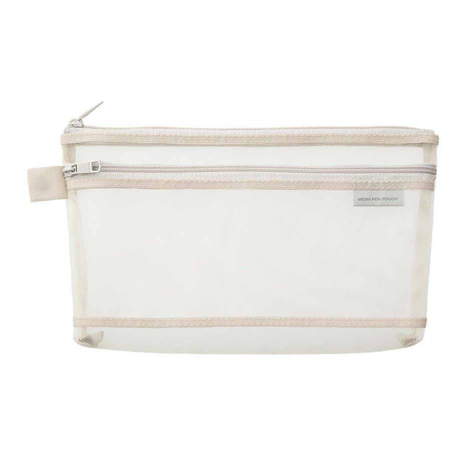 Mesh Pen Pouch - Gray - 1 - Midori - Tidformera