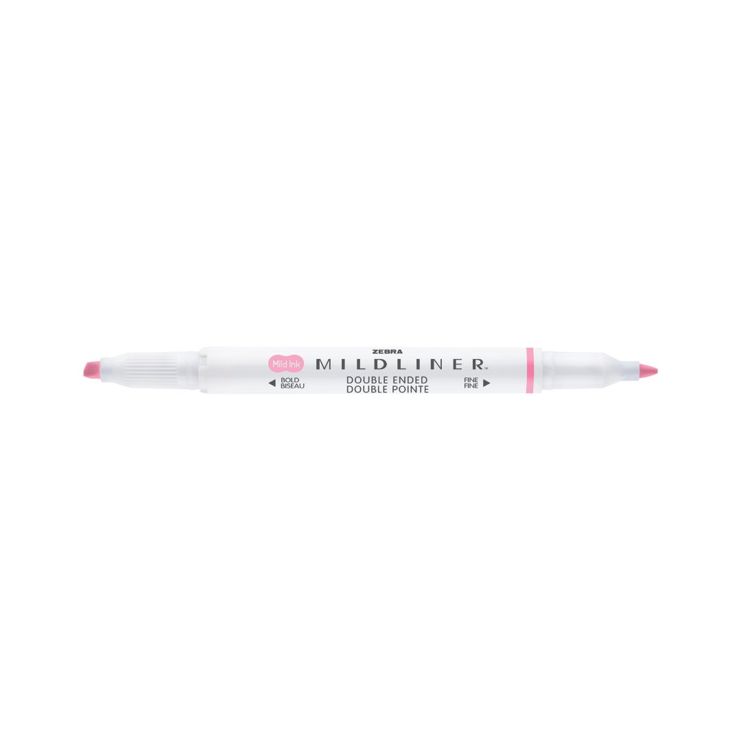 Mildliner Överstrykningspenna - Baby Pink från Zebra - Rosa överstrykningspenna utan lock - Tidformera