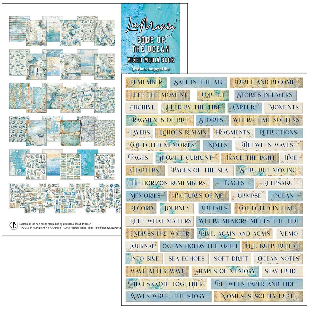 Mixed media book - Edge of the Ocean - 12 - Ciao Bella - Tidformera
