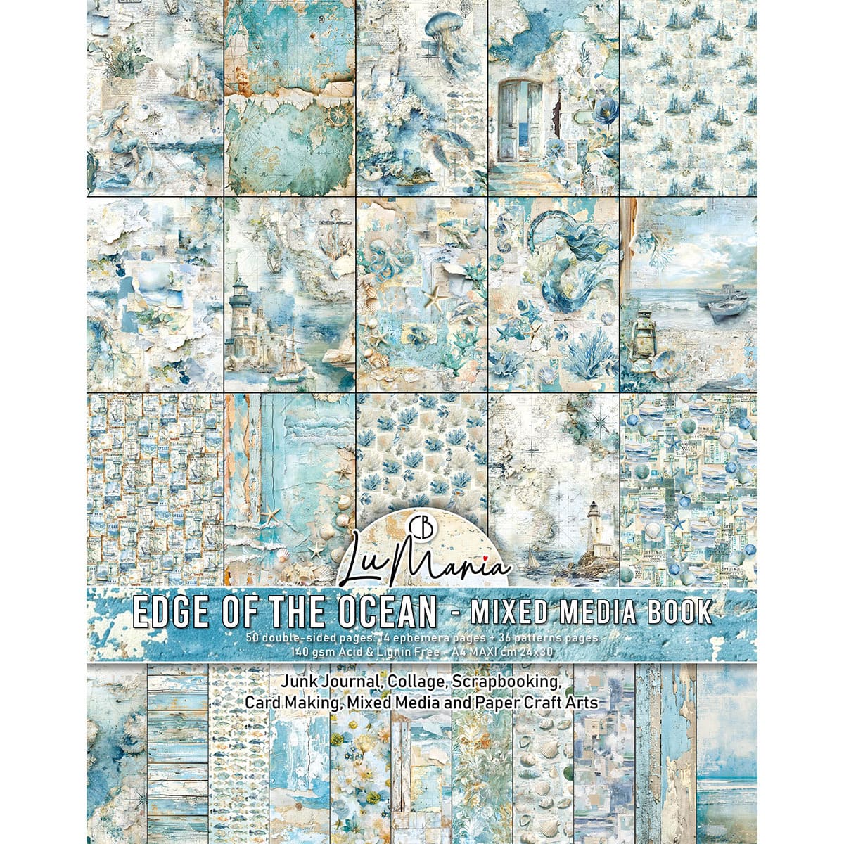 Mixed media book - Edge of the Ocean - 1 - Ciao Bella - Tidformera