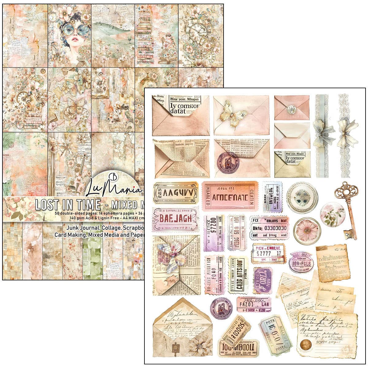 Mixed media book - Lost in Time - 2 - Ciao Bella - Tidformera
