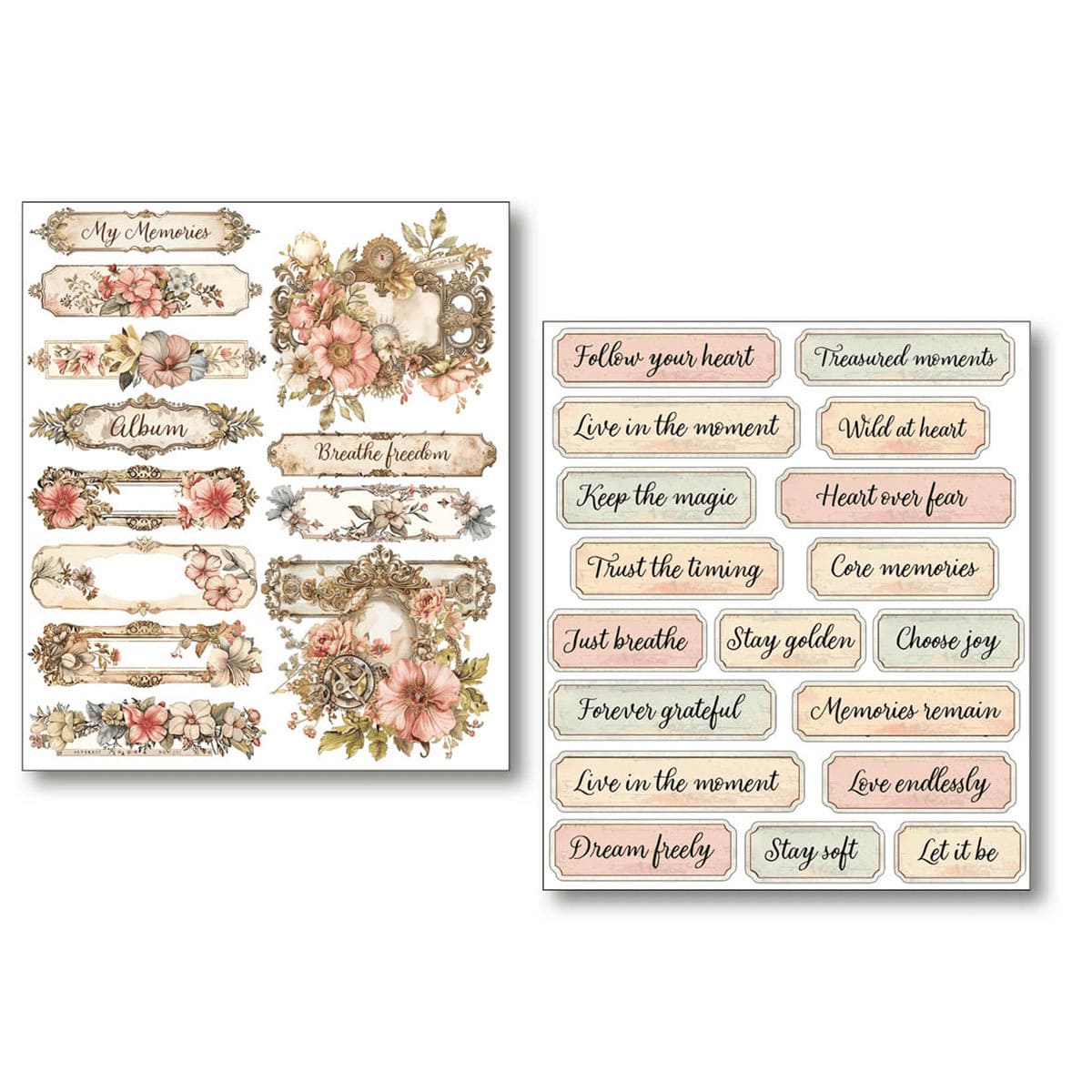Mixed Media Stickers - 10-pack - Lost in Time - 5 - Ciao Bella - Tidformera