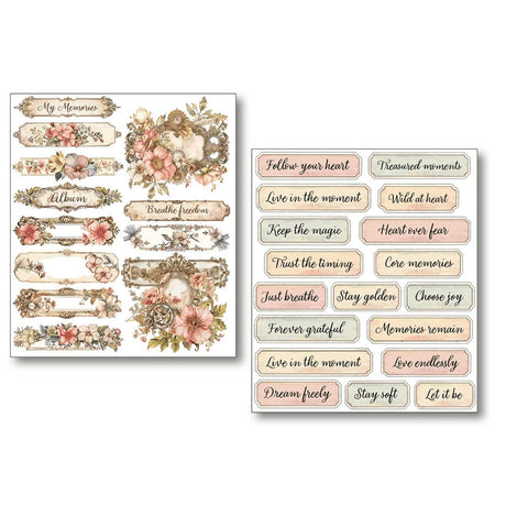 Mixed Media Stickers - 10-pack - Lost in Time - 5 - Ciao Bella - Tidformera