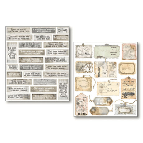 Mixed Media Stickers - 10-pack - Lost in Time - 6 - Ciao Bella - Tidformera