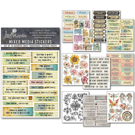 Mixed Media Stickers - 10-pack - The sound of spring - 1 - Ciao Bella - Tidformera