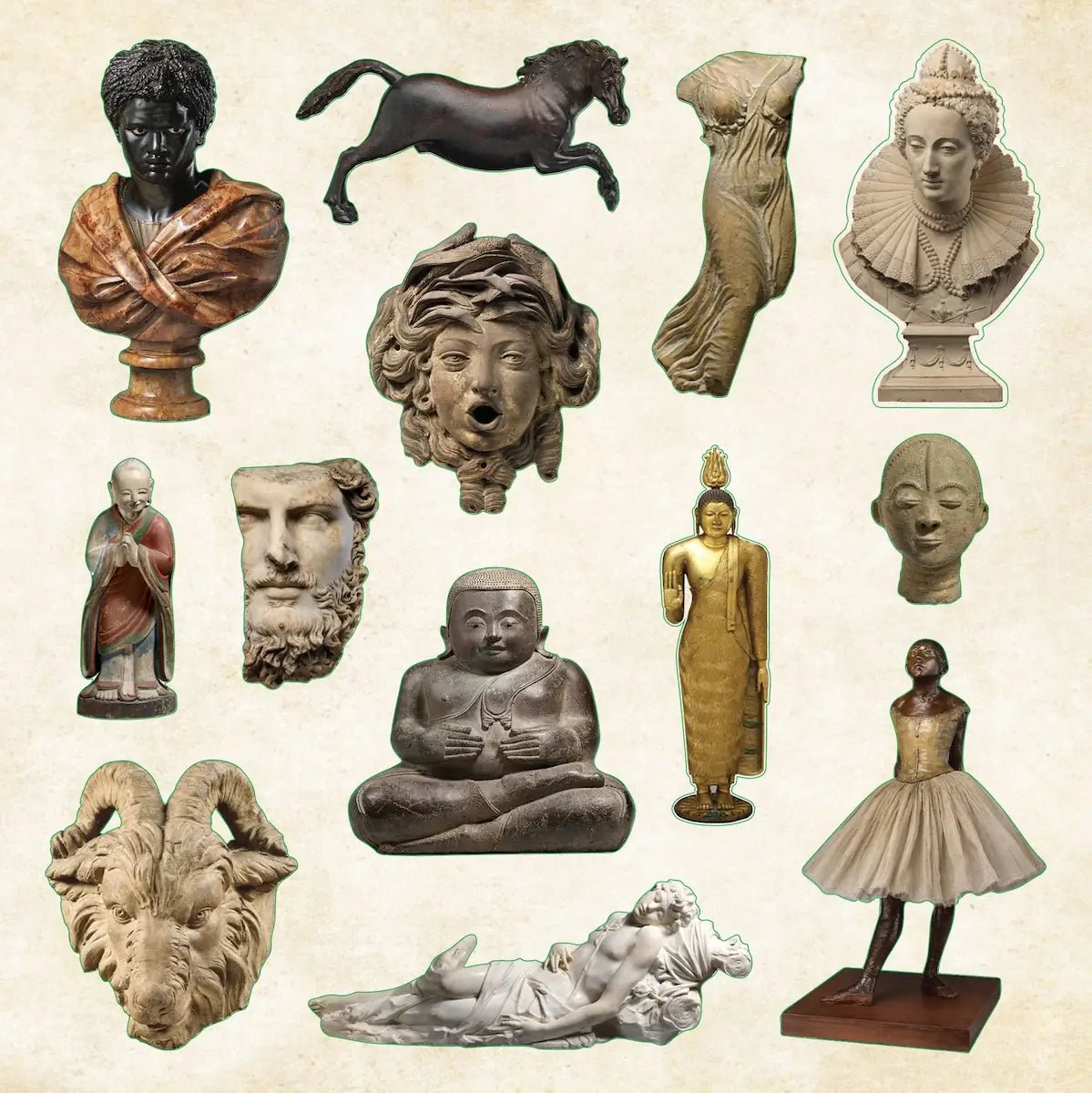 Museum Treasures Sticker book - 5 - Peter Pauper Press - Tidformera