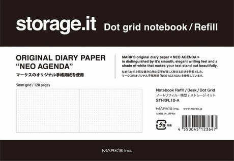 Notebook Storage.it A6 Desk Dotted - Refill - 1 - Mark's Inc - Tidformera