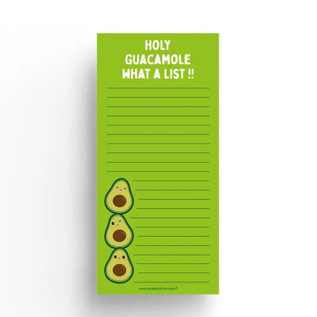 Notepad To Do List - Avocado Holy Guacamole What A List! - 1 - Studio Inktvis B.V - Tidformera