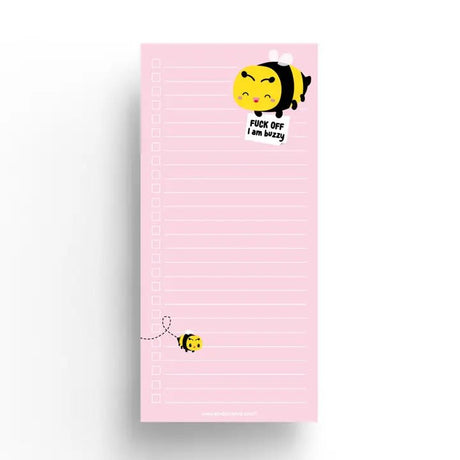 Notepad To Do List - Bee Fuck Off I Am Buzzy - 1 - Studio Inktvis B.V - Tidformera